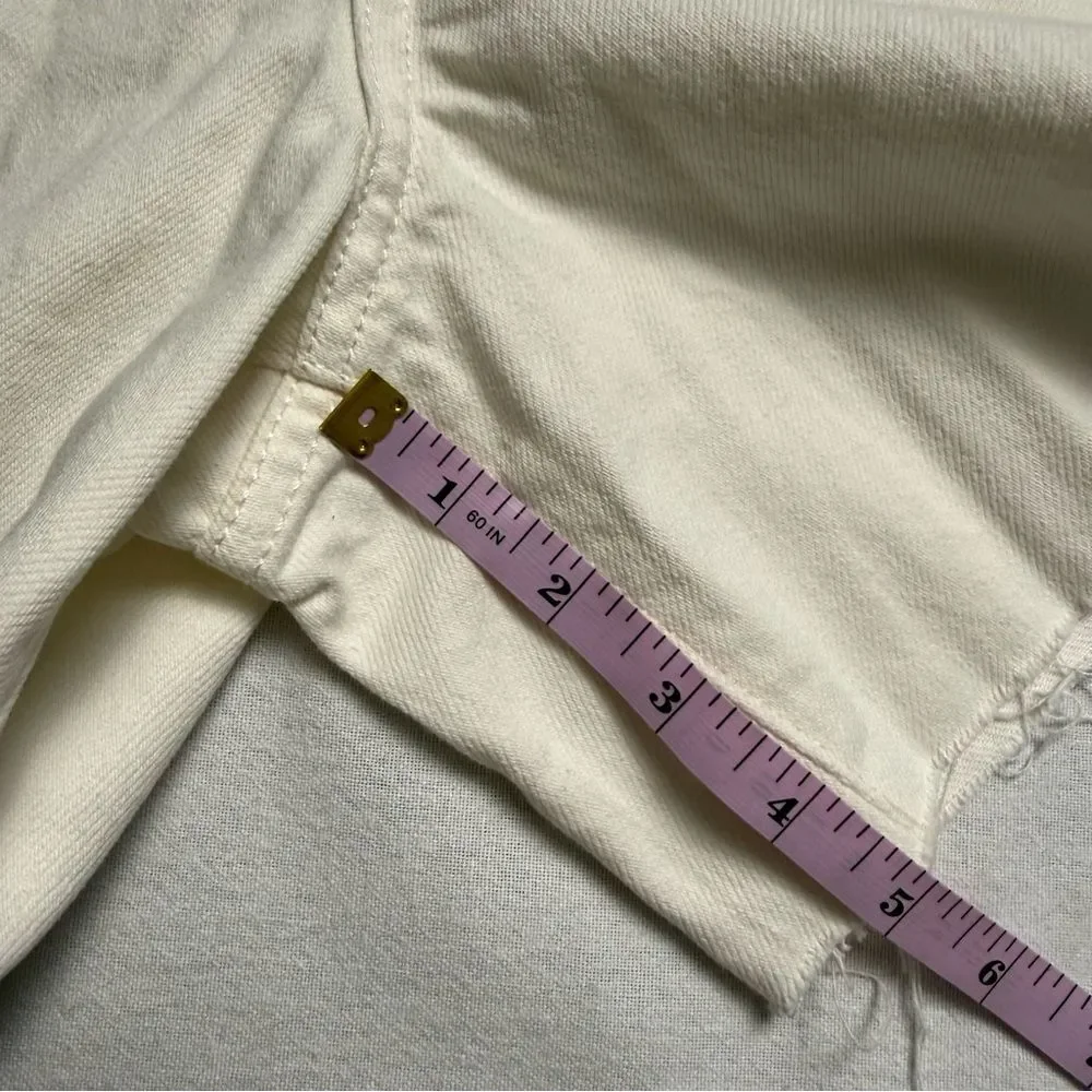 BDG Urban Outfitters 90s Long Inseam Denim Shorts 28 Raw Hem NWT Minimalist